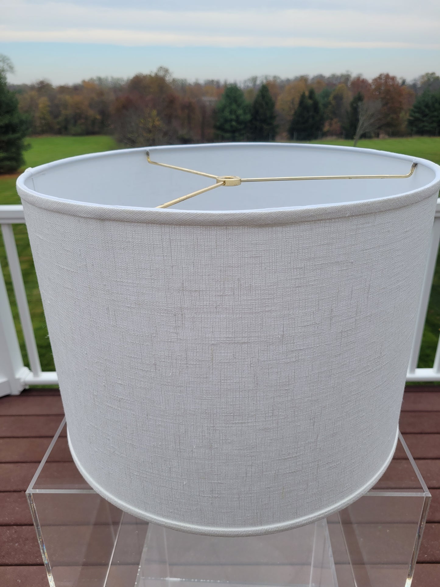 White Lamp Shade (Linen)