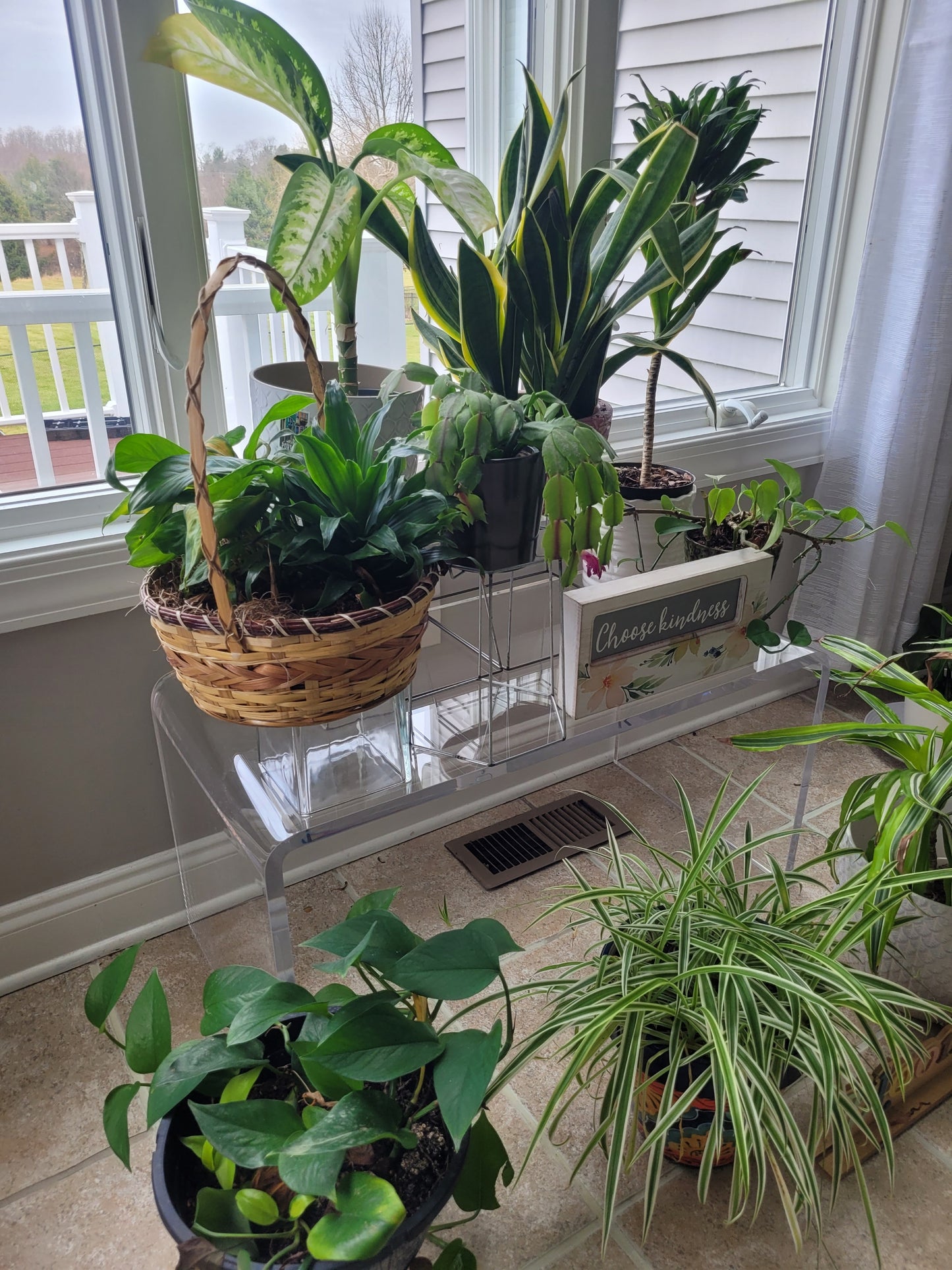 Clear Acrylic Waterfall Table