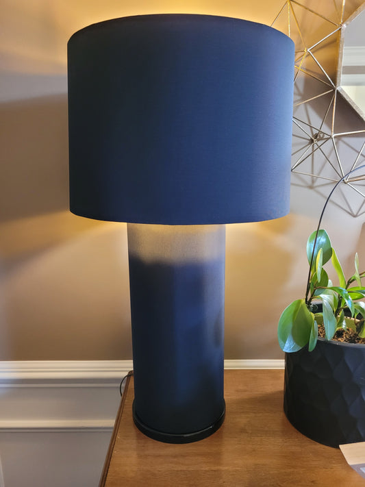 POP Table Lamp with Black Silky/Gold Drum Lamp Shade